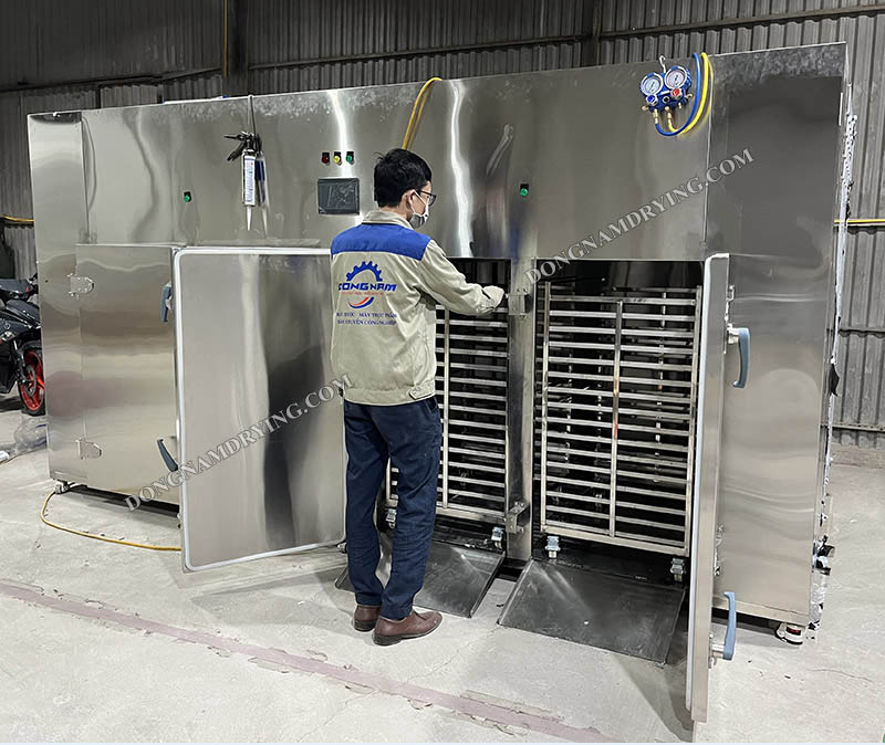 Lắp đặt máy sấy nhiệt công suất lớn năng suất 500kg/mẻ