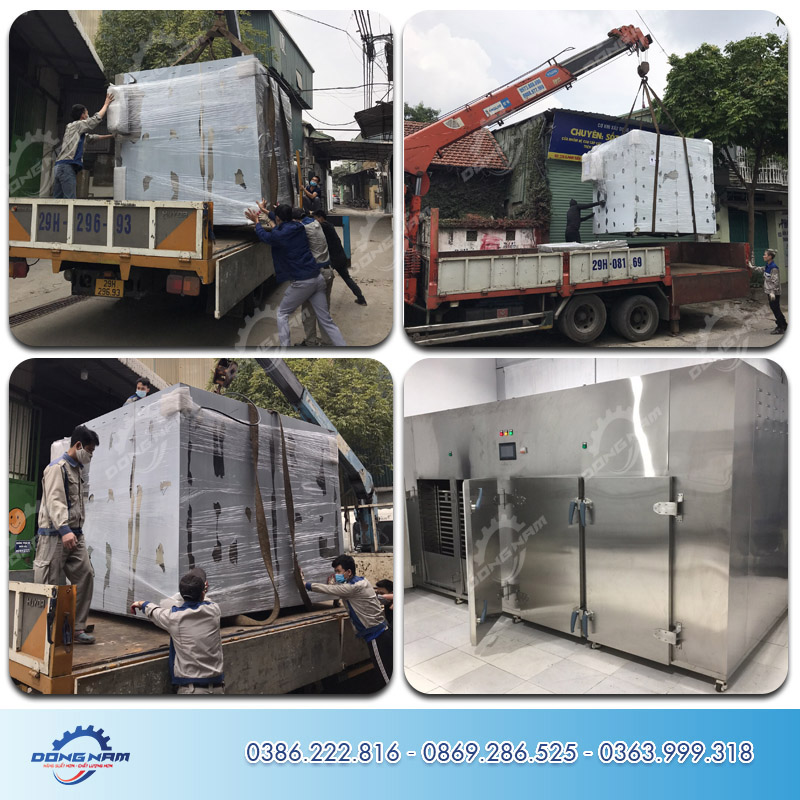Bàn giao hàng loạt máy sấy khô gà công nghiệp tới khách hàng