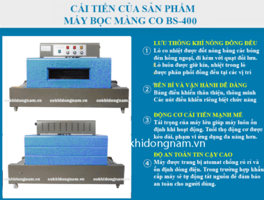 Ưu điểm khi sử dụng máy co màng BS 400