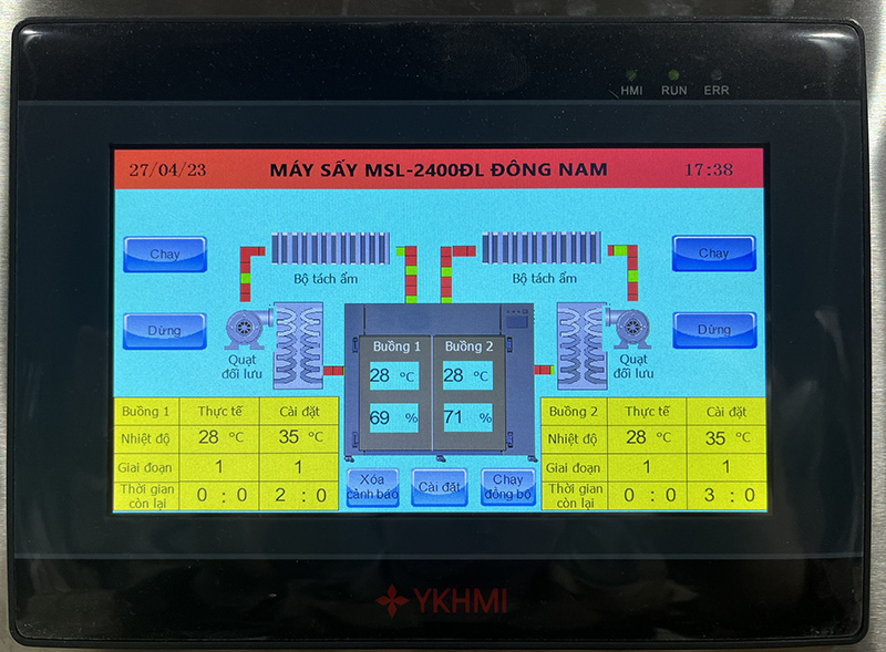 Màn hình điều khiển máy sấy lạnh công nghiệp