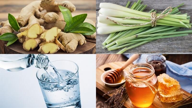 Nguyên liệu làm trà gừng sả