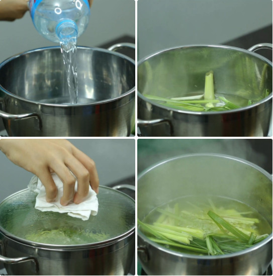 Nấu nước gừng và sả