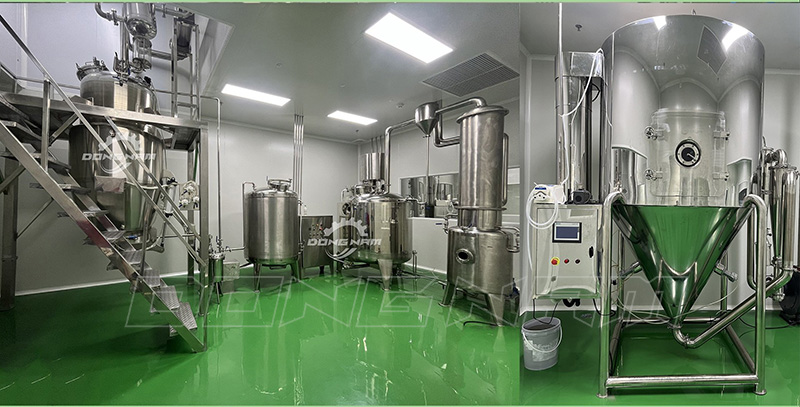 Lắp đặt dây chuyền chiết xuất - cô đặc - sấy phun tại nhà máy dược phẩm GMP