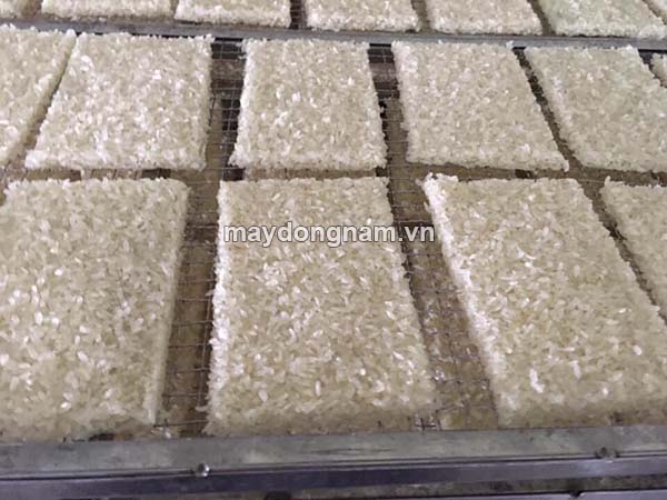 Thành phẩm sấy cơm cháy bằng tủ sấy Đông Nam