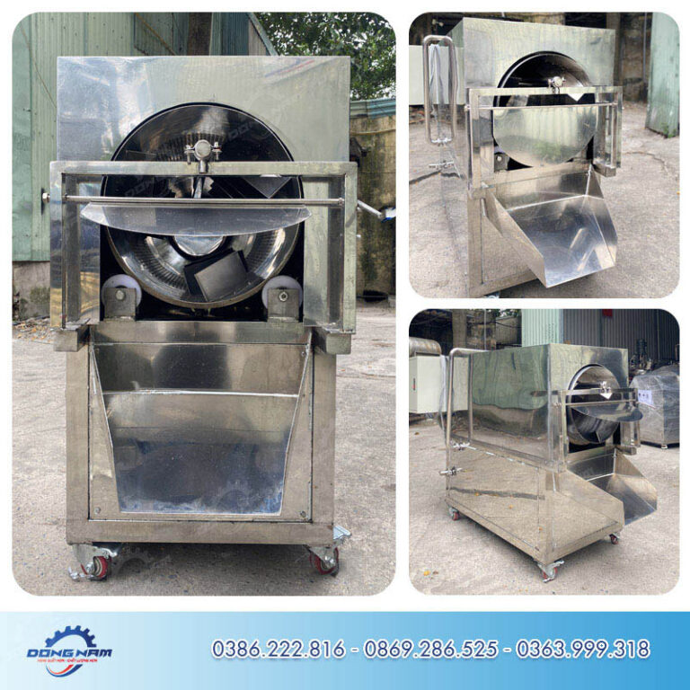 Máy rửa lồng quay Đông Nam rửa rau, củ, quả, lá, cành