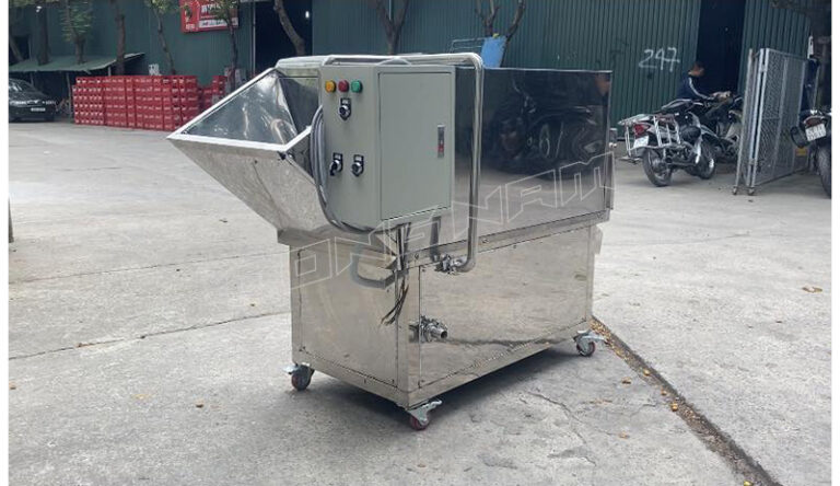 Máy rửa lồng quay Đông Nam rửa rau, củ, quả, lá, cành