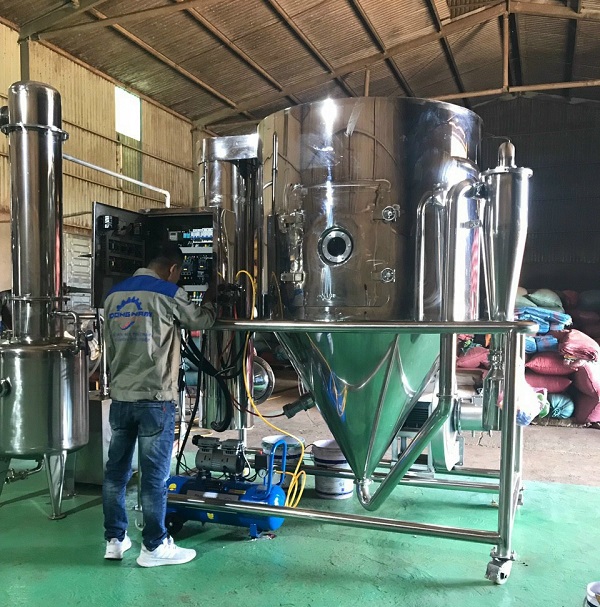 Lắp đặt máy sấy phun LPG-10 tại xưởng sản xuất cà phê